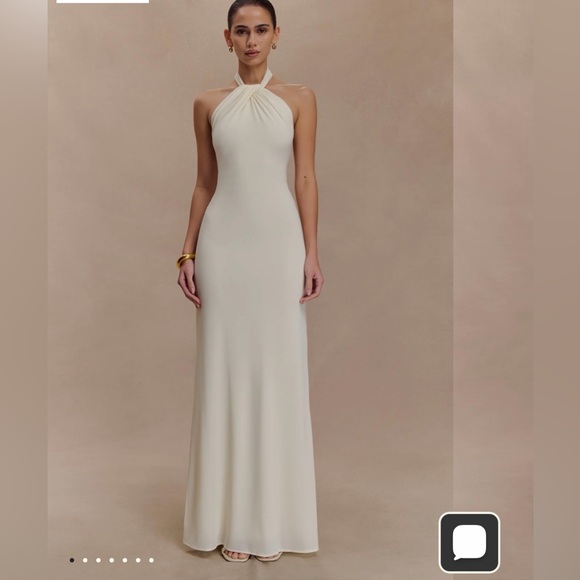 Meshki Dresses & Skirts - Meshki Slinky Halter Maxi Dress - Ivory